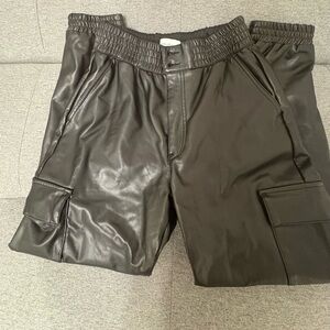 Abercrombie Faux Leather cargo pants